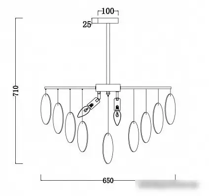 Люстра средней высоты Freya Porto FR5104PL-06N – фото товара