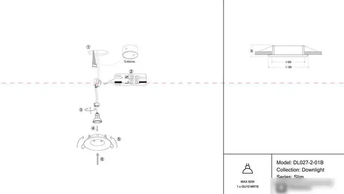 Точечный светильник Maytoni Slim DL027-2-01B – фото товара