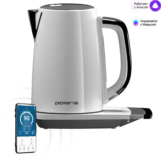 Электрочайник Polaris PWK 1755CAD WIFI IQ Home (белый) - фото товара