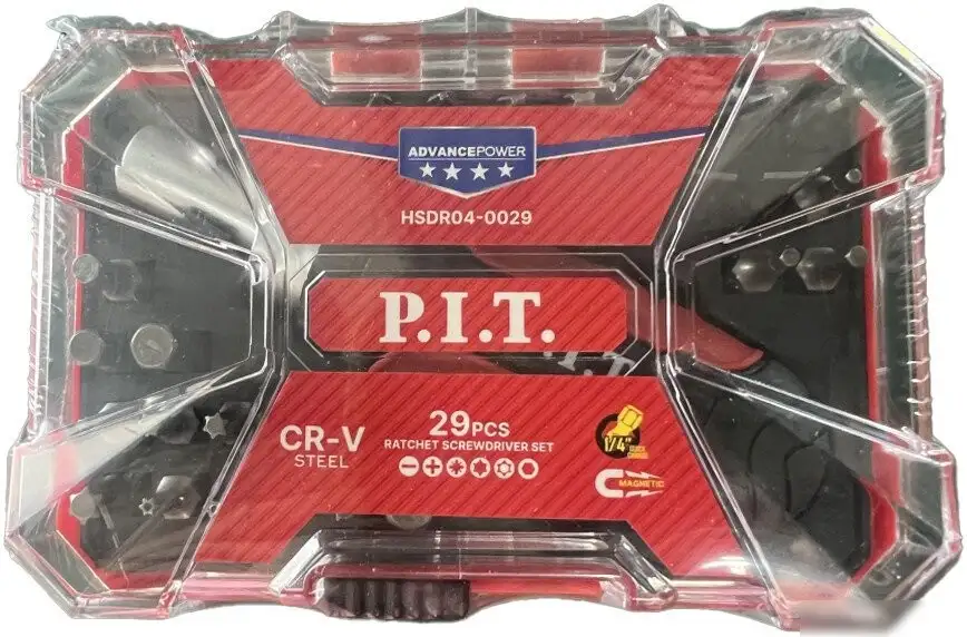 Набор отвертка с битами P.I.T. Advance HSDR04-0029 (29 предметов) – фото товара