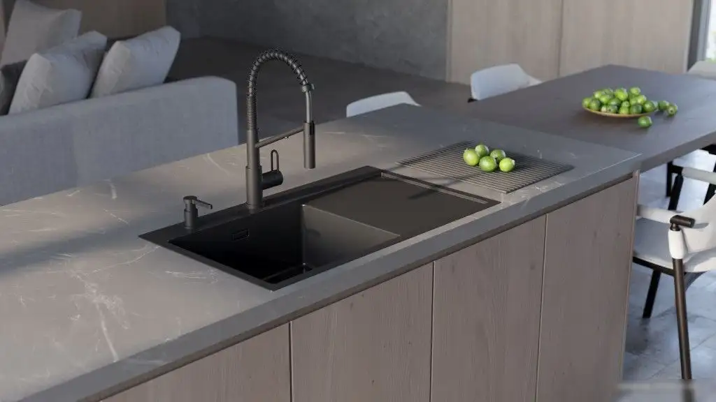 Кухонная мойка Omoikiri Akisame 86-GB-R Side (графит) - фото товара