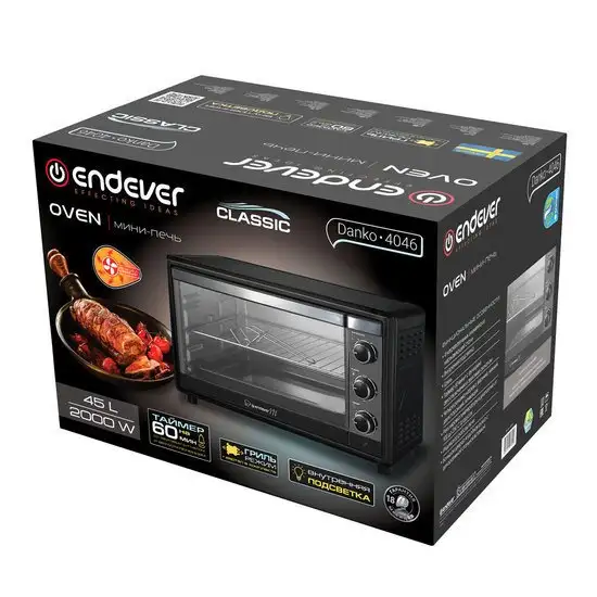 Мини-печь Endever Danko 4046 (черный) - фото товара