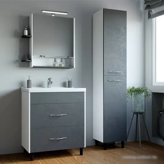 Mixline Шкаф с зеркалом Сура 70 539803 (с полками) – фото товара