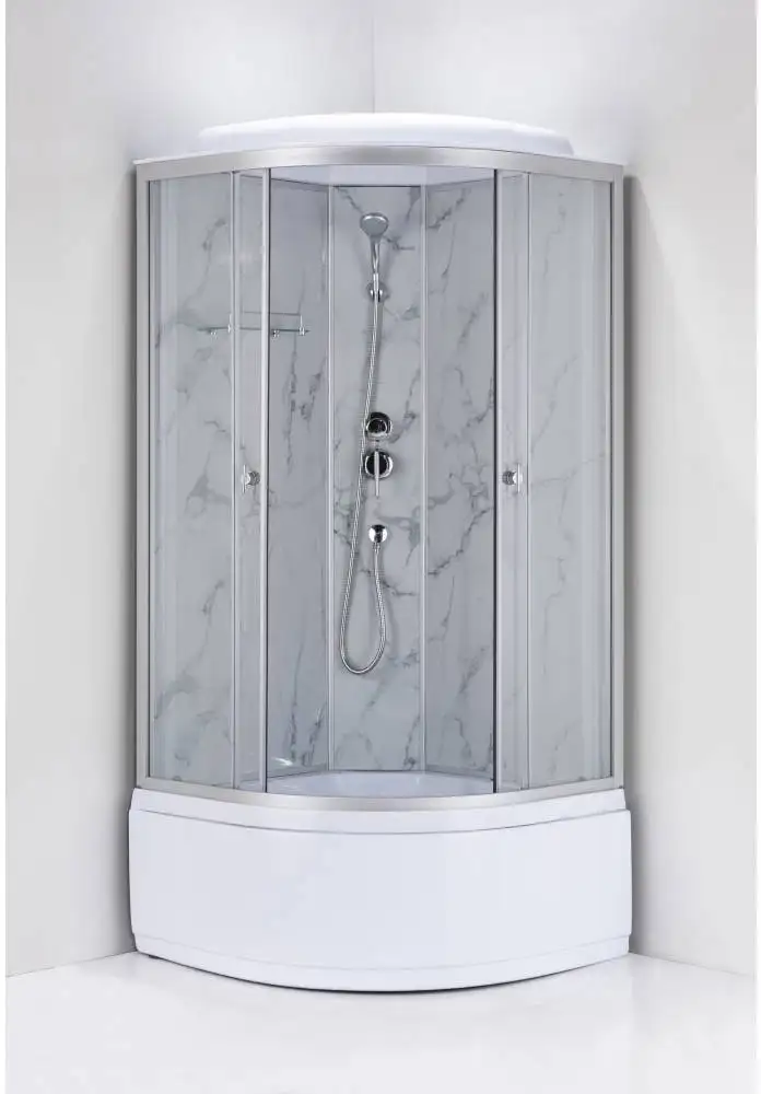 Душевая кабина Водный мир ВМ201 90x90 (белый мрамор) - фото товара