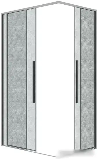 Душевая дверь Grossman Galaxy 80x195 1/2.K33.01.80.10.02 (хром/шиншилла стекло) - фото товара