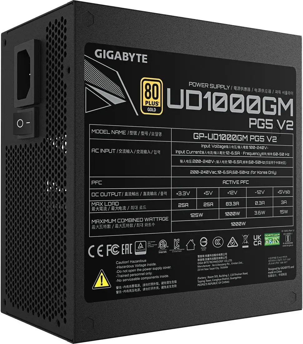 Блок питания Gigabyte UD1000GM PG5 V2 – фото товара