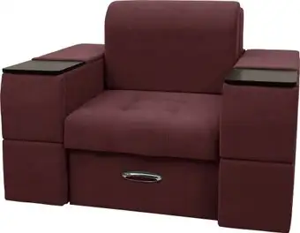 Кресло-кровать Сириус Лидер-13 НПБ 135x110 (Eva 15 велюр темно-бордовый)