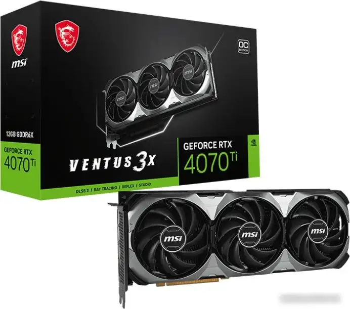 Видеокарта MSI GeForce RTX 4070 Ti Ventus 3X E1 12G OC – фото товара