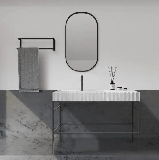 Abber Консоль с умывальником Stein AS2647 (белый матовый) – фото товара