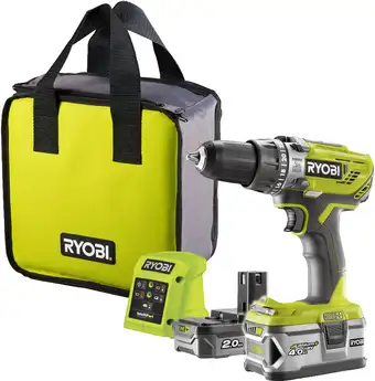 Ударная дрель-шуруповерт Ryobi R18PD3-242S 5133003820 (с 2-мя АКБ 4 Ah + 2 Ah, сумка) – изображение в каталоге