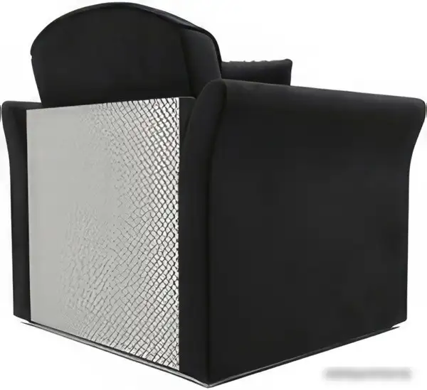 Кресло-кровать Мебель-АРС Малютка №2 (велюр, черный НВ-178 17)