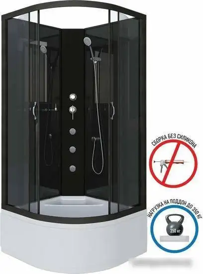Душевая кабина Niagara NG-6508-14BKG 90x90x200 - фото товара