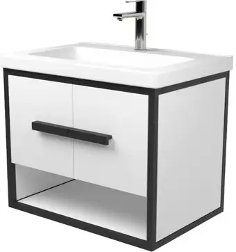 Дабер Тумба под умывальник 009 Тобаго/Эридан/Артвин 60 Т9.6Т.2.5 (черный/белый) – изображение в каталоге