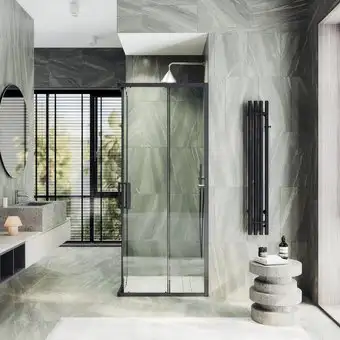 Душевой уголок MaybahGlass MGY-1323-6 (бесцветное стекло/черный) - изображение в каталоге