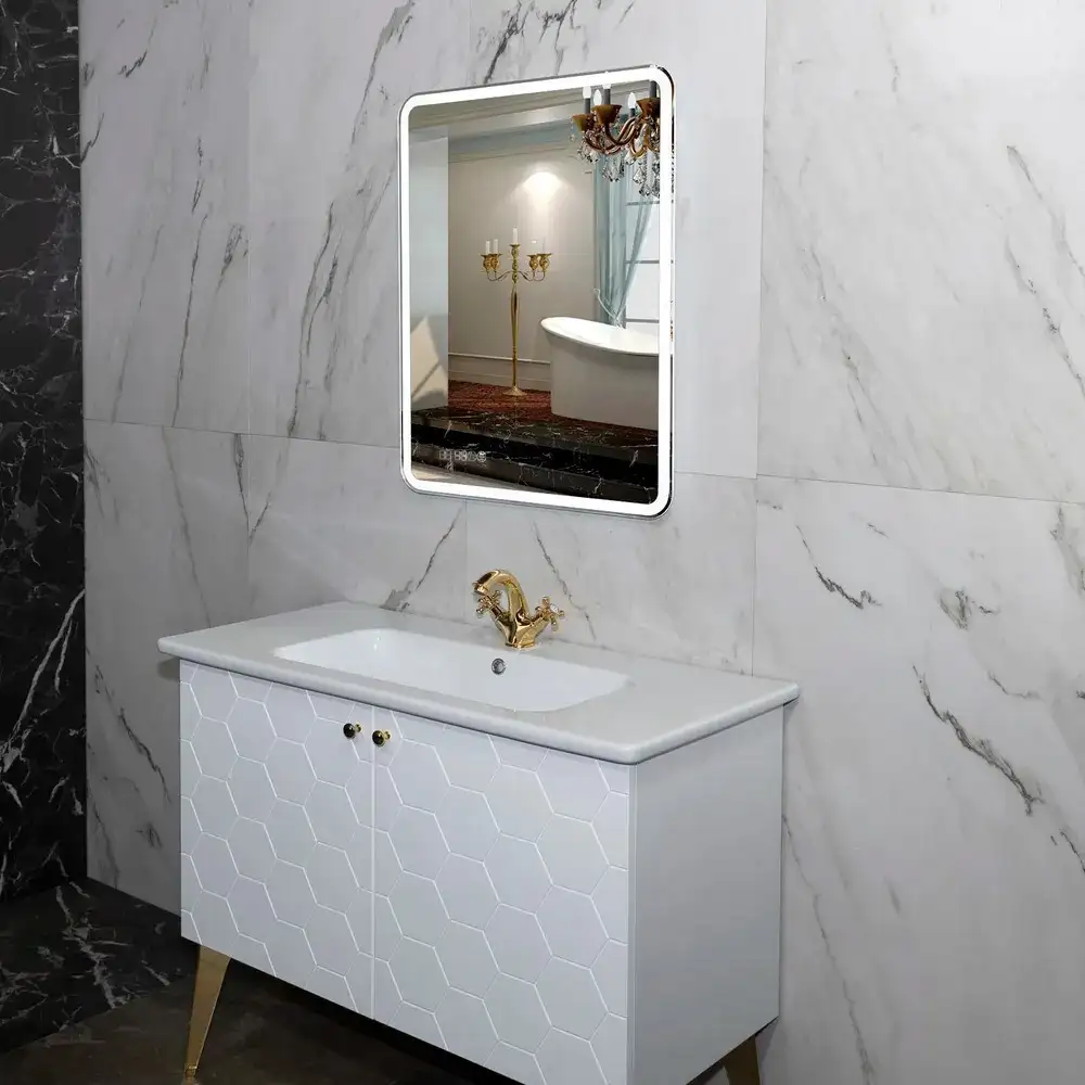 Пекам Зеркало Marta 1 60x80 marta1-60x80spcl (с подогревом, подсветкой, сенсором на прикосновение и часами) – фото товара