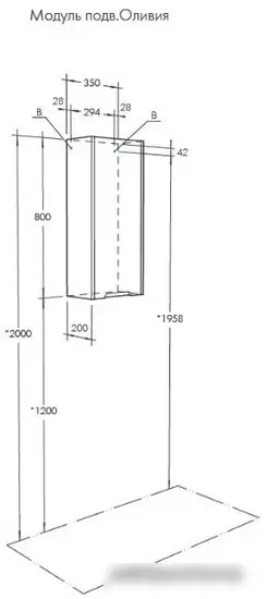 Акватон Шкаф для ванной Оливия подвесной 1A254703OLUGL – фото товара