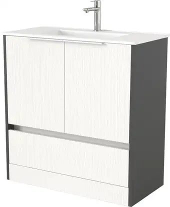 Дабер Тумба под умывальник 017 WeltWasser Deilbach 7517-80 Т17.8W.0.20Б (белый древесный/серый/ручка белая) – изображение в каталоге