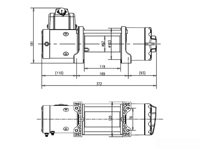 Лебёдка для автомобиля T-max ATW Pro 4500 – фото товара