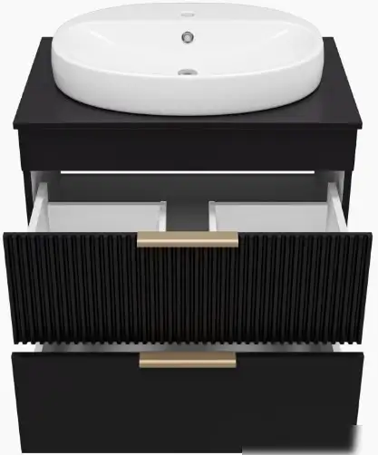 Brevita Тумба под умывальник Enfida 70 ENF-06070-0242Я (черный матовый) – фото товара