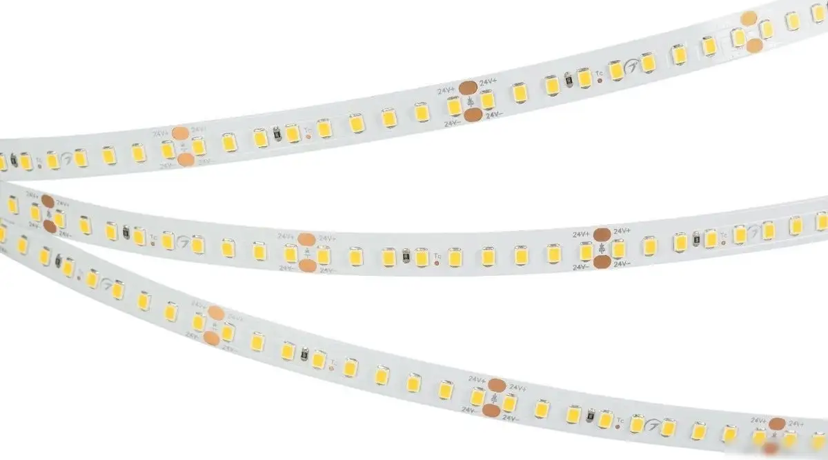 Светодиодная лента Arlight 7.7W/m 144LED/m 2835SMD теплый белый 5M RT-A144-10mm 24V Warm3000 038782 – фото товара