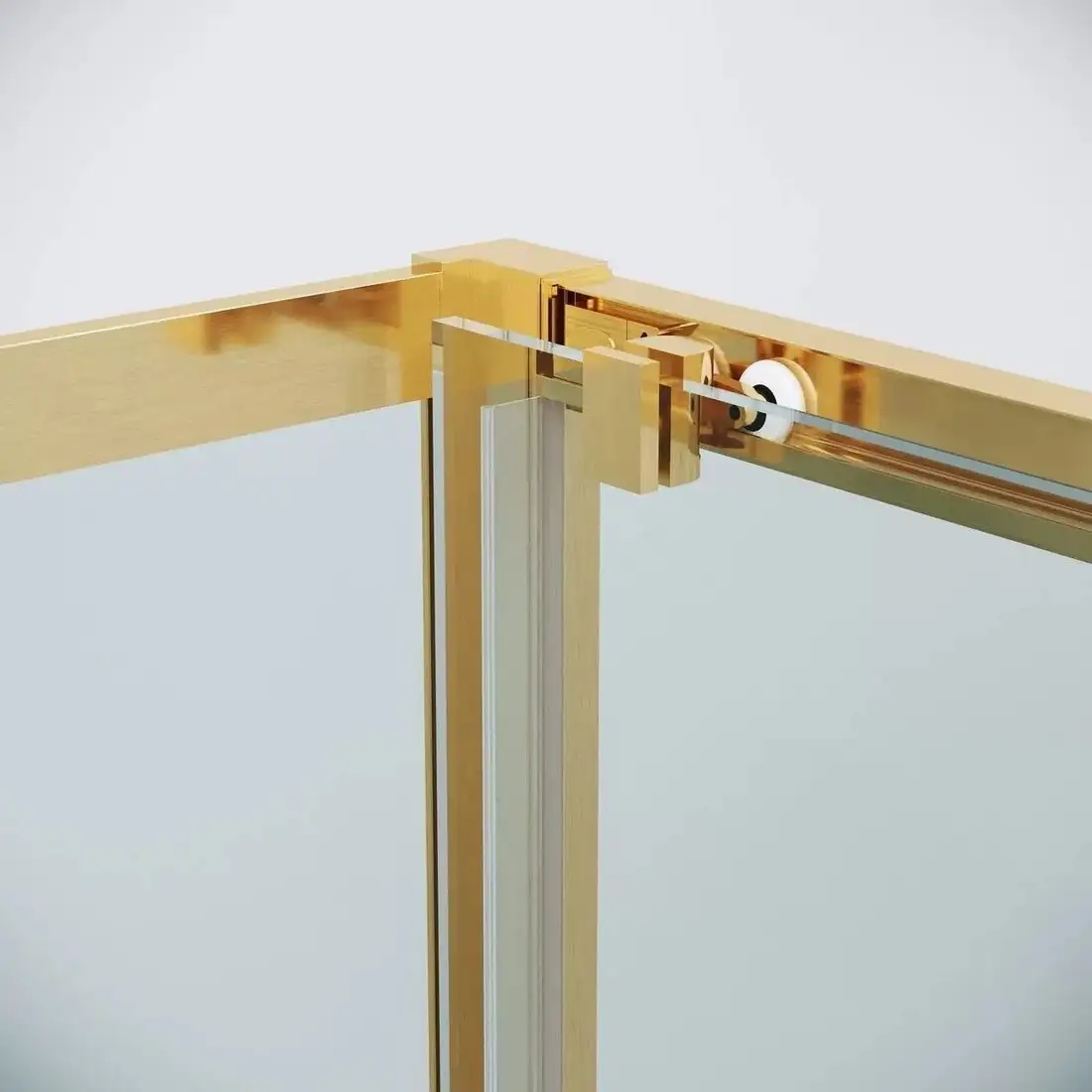 Душевая стенка Grossman Cosmo 100х195 200.K33.02.100.32.00 (золото сатин/стекло прозрачное) - фото товара