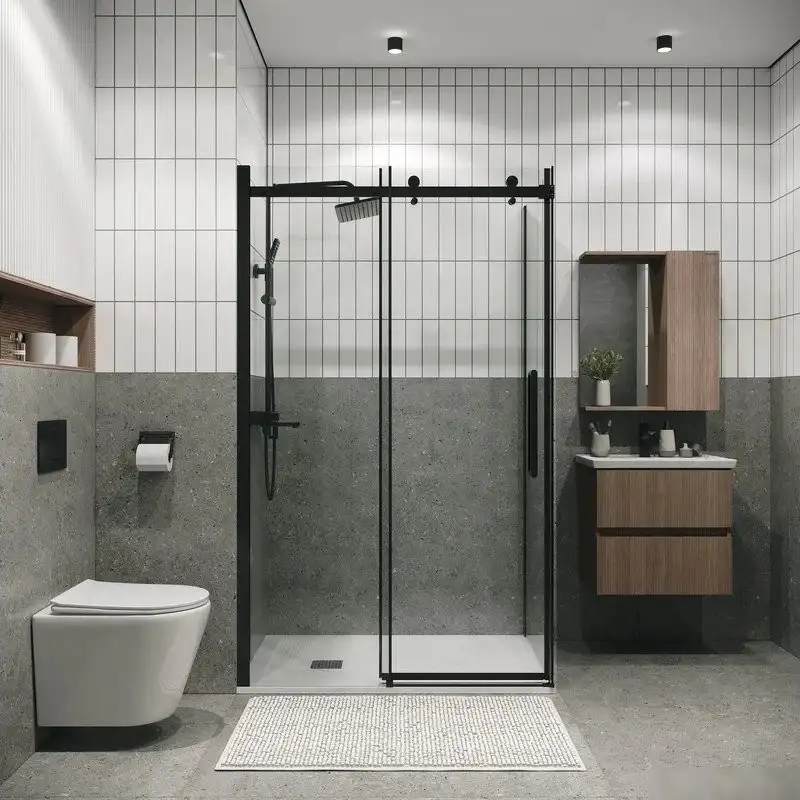 Душевая стенка Grossman Classic 80x195 200.K33.04.80.21.00 (черный матовый/стекло прозрачное) - фото товара