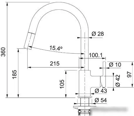 Смеситель Franke Lina 115.0626.057 (серый) - фото товара