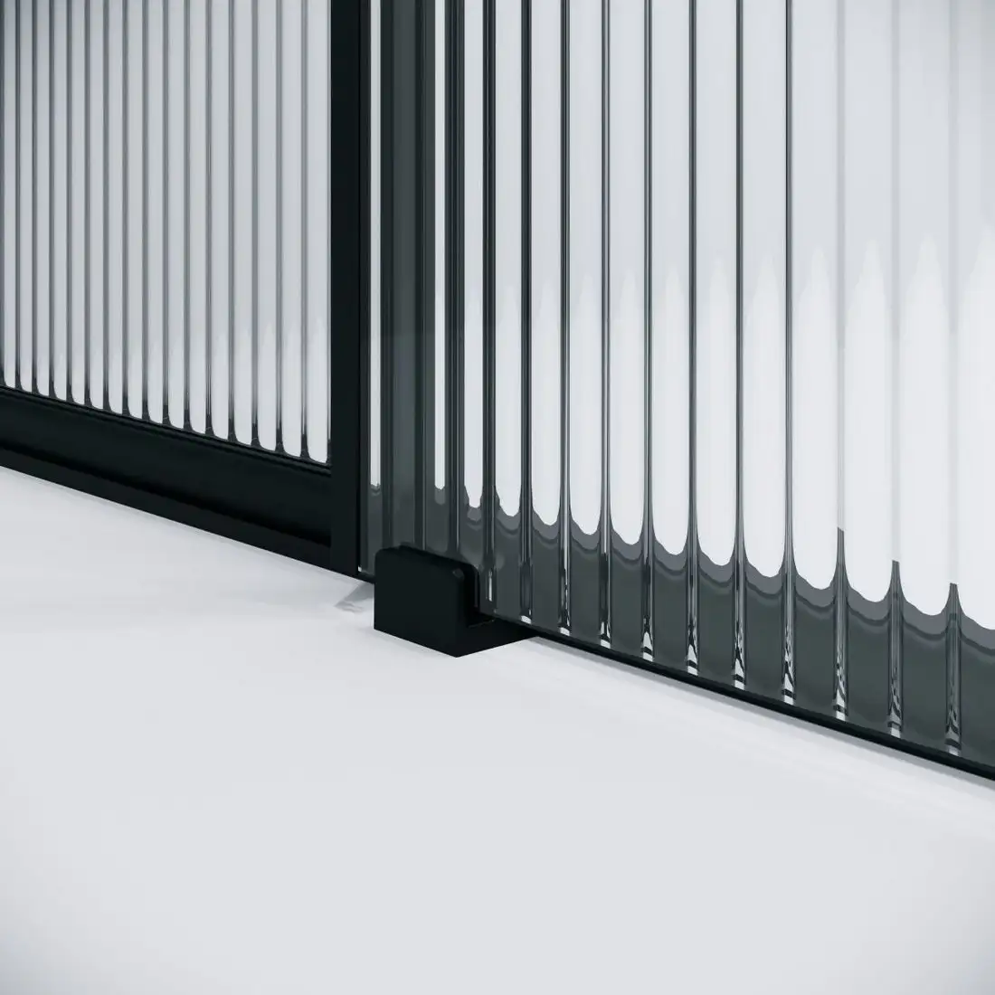 Душевая дверь Niagara Nova NG-84-L12FHB 120x195 (черный матовый/рифленое стекло) - фото товара