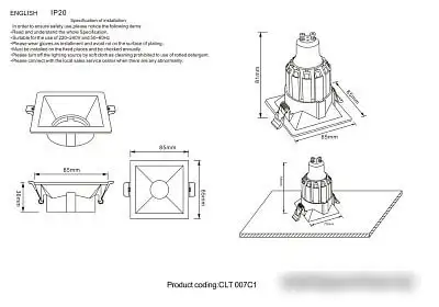 Точечный светильник Crystal Lux CLT 007C1 BL – фото товара