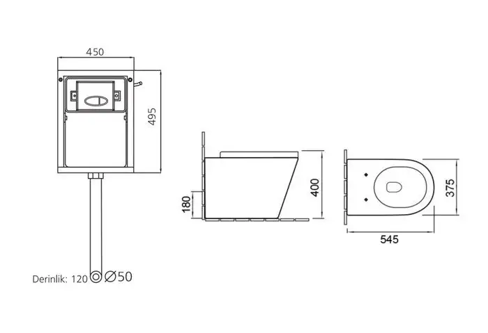 Унитаз приставной SantiLine SL-5020 + SL-02 - фото товара