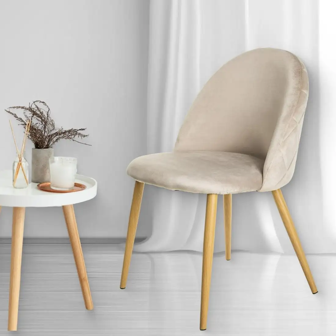 Стул Mio Tesoro Симона DC-125 (бежевый/дерево, G062-14) – фото товара