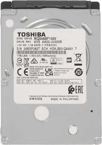 Жесткий диск Toshiba MQ04ABF100V 1TB – изображение в каталоге