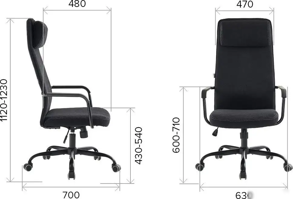 Офисное кресло Everprof Mars Black Fabric (черный) – фото товара