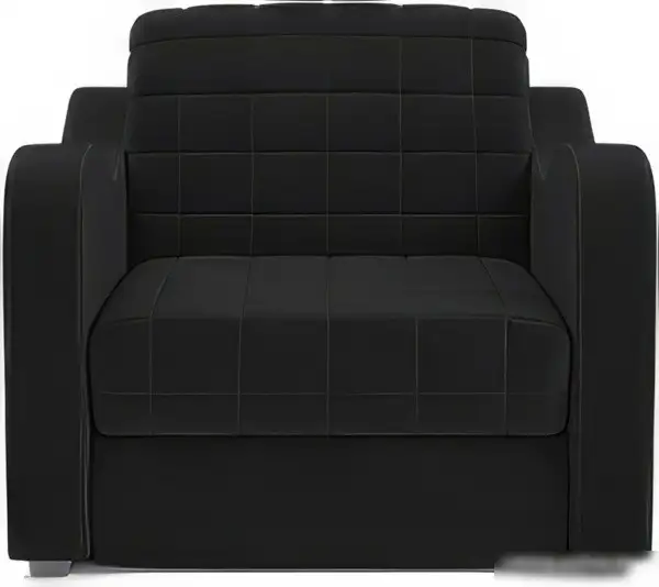 Кресло-кровать Мебель-АРС Барон №4 (велюр, черный HB-178 17)