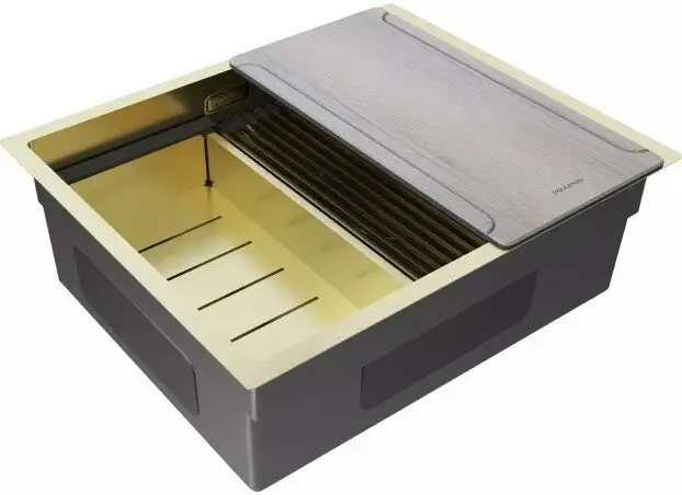 Кухонная мойка Paulmark Next-Multi Sink 54 UNI PM785445-LG (светлое золото) - фото товара