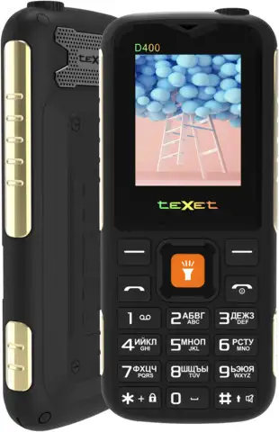 Кнопочный телефон TeXet TM-D400 (черный) – изображение в каталоге