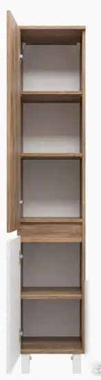 Brevita Шкаф-пенал Dakota 35 DAK-050350-19/01Л (белый/темное дерево) – фото товара