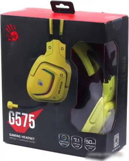 Наушники A4Tech Bloody G575P (желтый) – фото товара