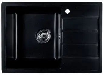 Кухонная мойка Marblan Recta L (оникс, с сифоном) - изображение в каталоге