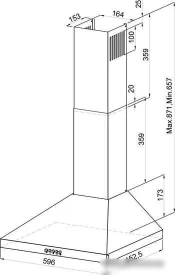 Кухонная вытяжка LEX Briz 600 (черный) - фото товара