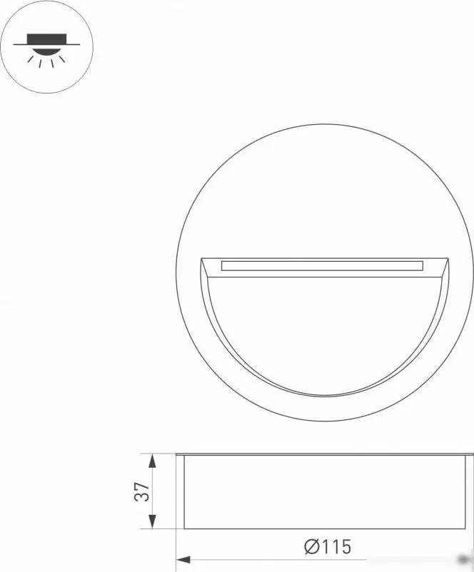 Уличный встраиваемый светильник Arlight LTD-Trail-R115-4W Warm3000 029962