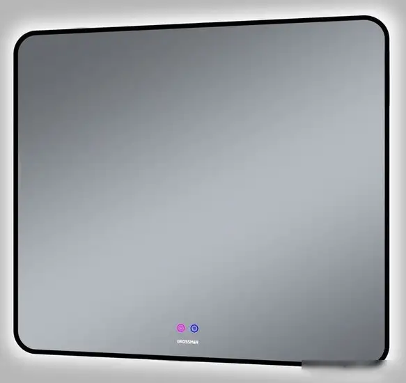 Grossman Зеркало Elegans-норма Black LED 1790802 (с сенсорным выключателем и подогревом) – фото товара