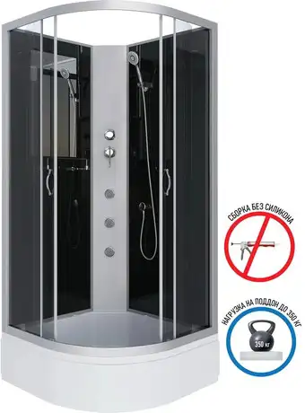 Душевая кабина Niagara NG-3503-14BKG 80x80x215 - изображение в каталоге