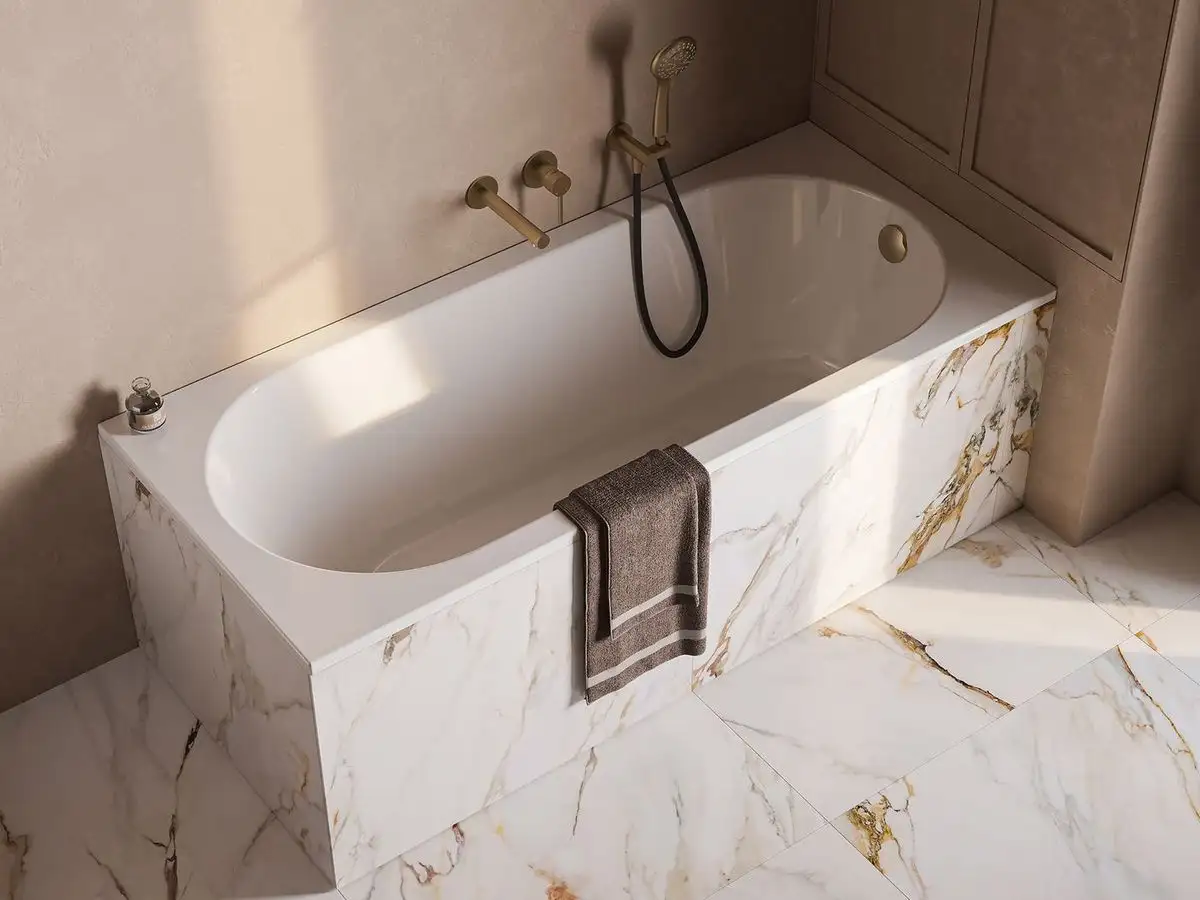 Ванна Belux Борнео 160x70 (18, белый матовый/Solid Surface) - фото товара