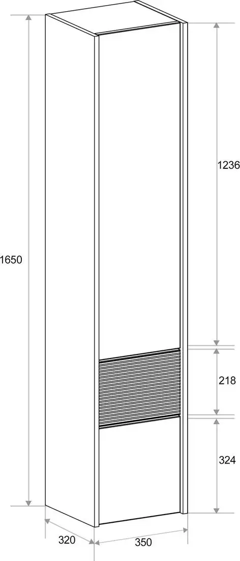 ЗОВ Шкаф-пенал для ванной Позитано MPP110 (цвет 110) – фото товара