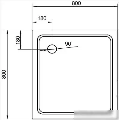 Душевой поддон Cezares TRAY-A-A-80-15-W - фото товара