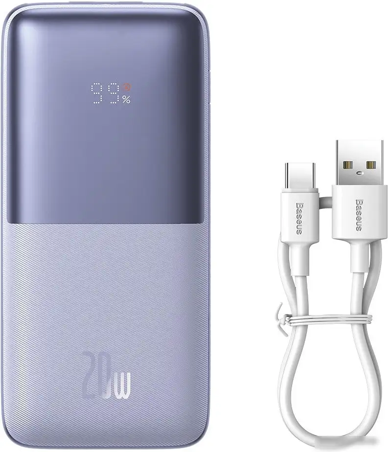 Внешний аккумулятор Baseus Bipow Pro Digital Display Fast Charge 20W Overseas Edition 10000mAh (фиолетовый) – фото товара