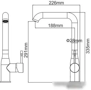 Смеситель Ledeme H98 L4698U (серый) - фото товара
