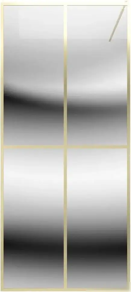 Душевая стенка Teymi Helmi 90x200 T00304 (прозрачное стекло/золото глянцевый) - фото товара