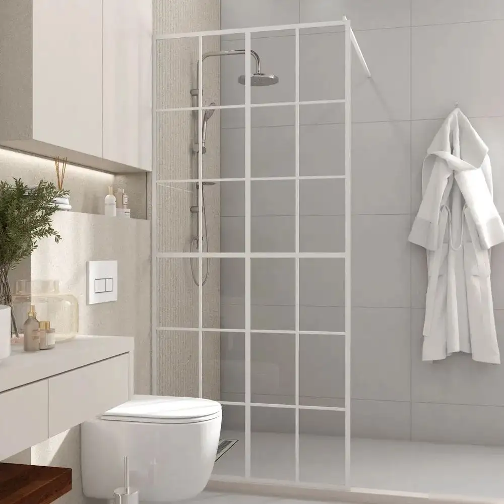 Душевая стенка Teymi Helmi 90x200 T00302 (прозрачное стекло/белый матовый) - фото товара